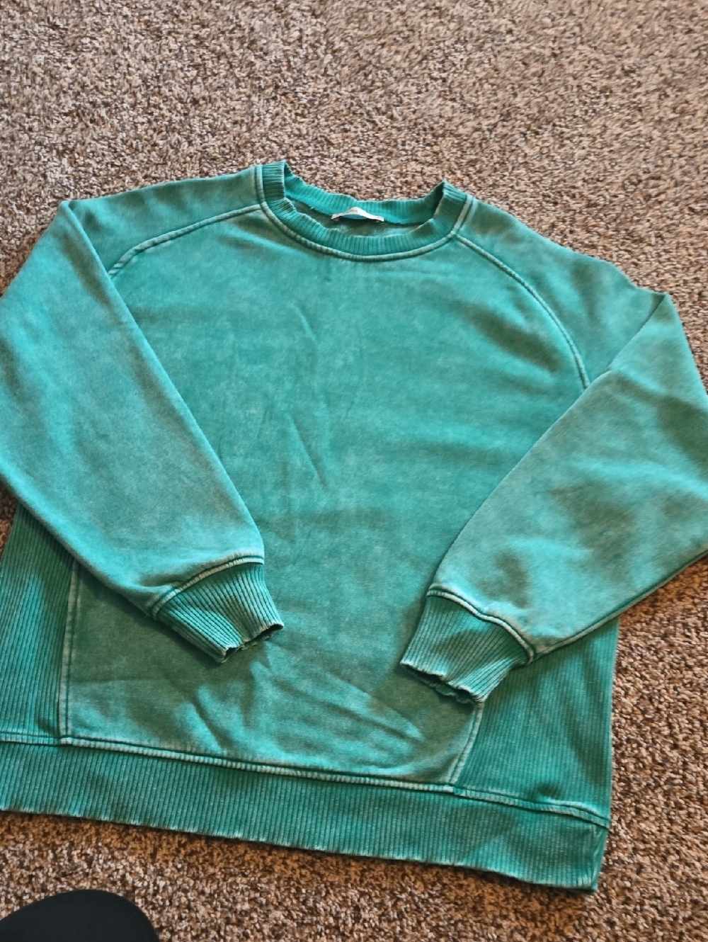 Zenana Outfitters Green-Teal Crewneck Sweatshirt